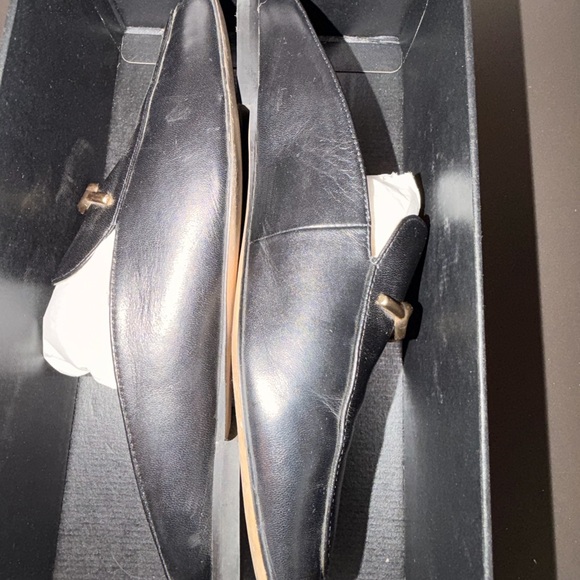 Coach Black Leather Loafers with Gold Detail - Picture 5 of 6